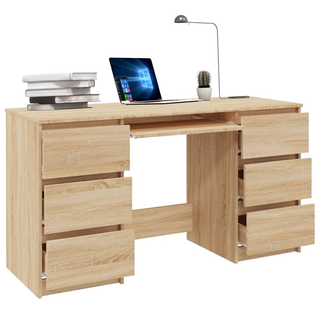 Writing Desk Sonoma Oak 140x50x77 cm Engineered Wood