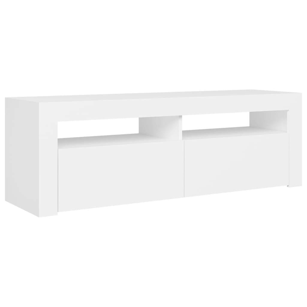 vidaXL TV Cabinet with LED Lights White 120x35x40 cm