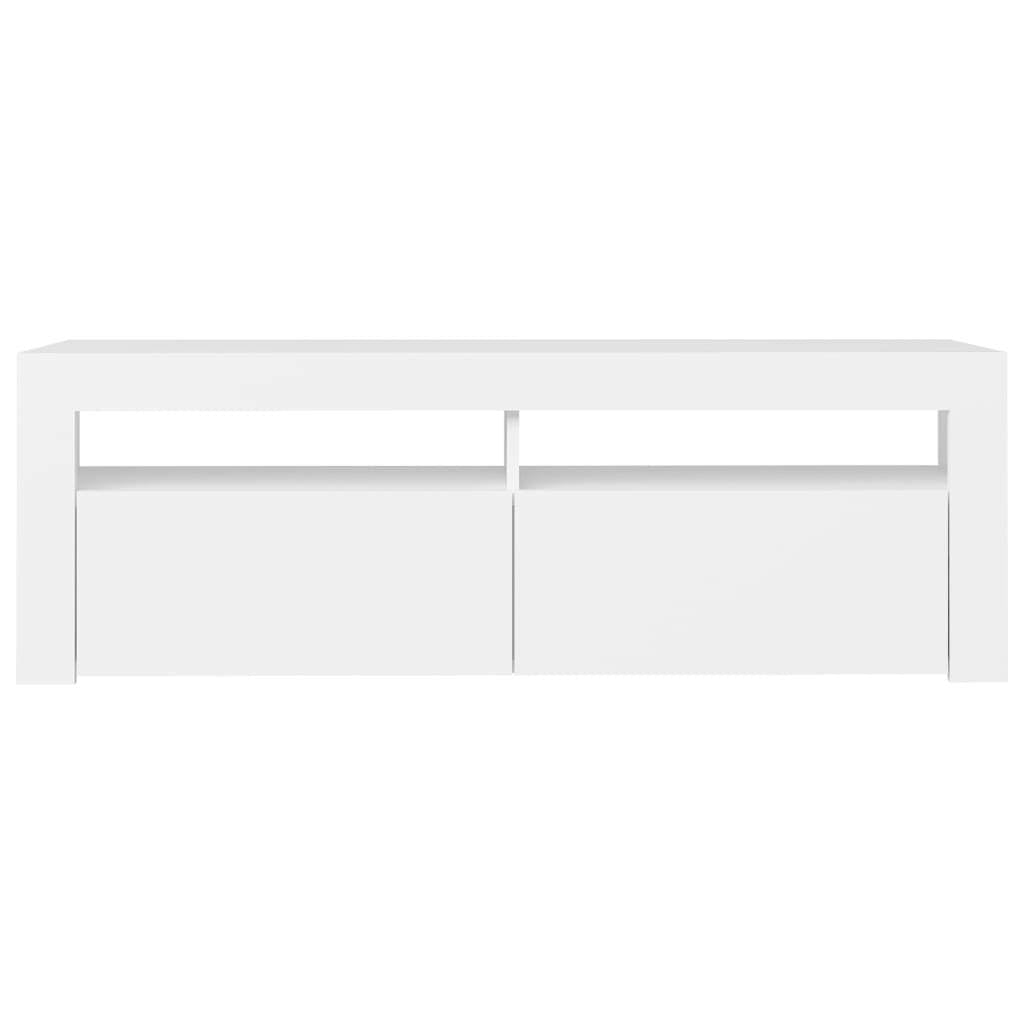 vidaXL TV Cabinet with LED Lights White 120x35x40 cm