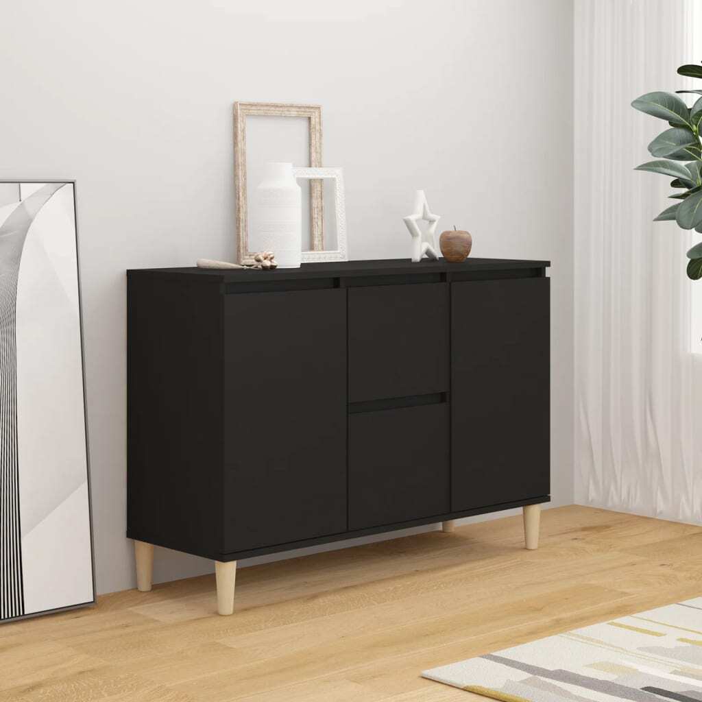 vidaXL Sideboard Black 101x35x70 cm Engineered Wood