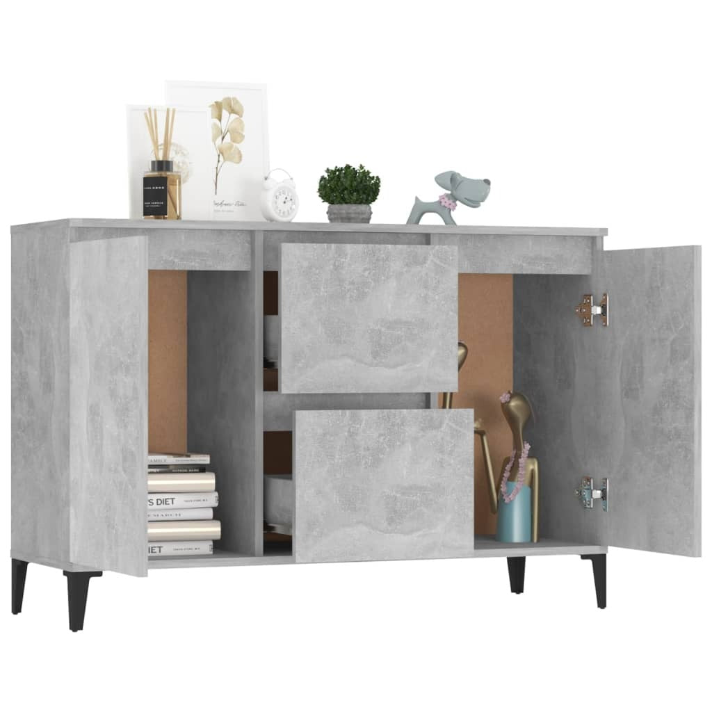 vidaXL Sideboard Concrete Grey 104x35x70 cm Engineered Wood