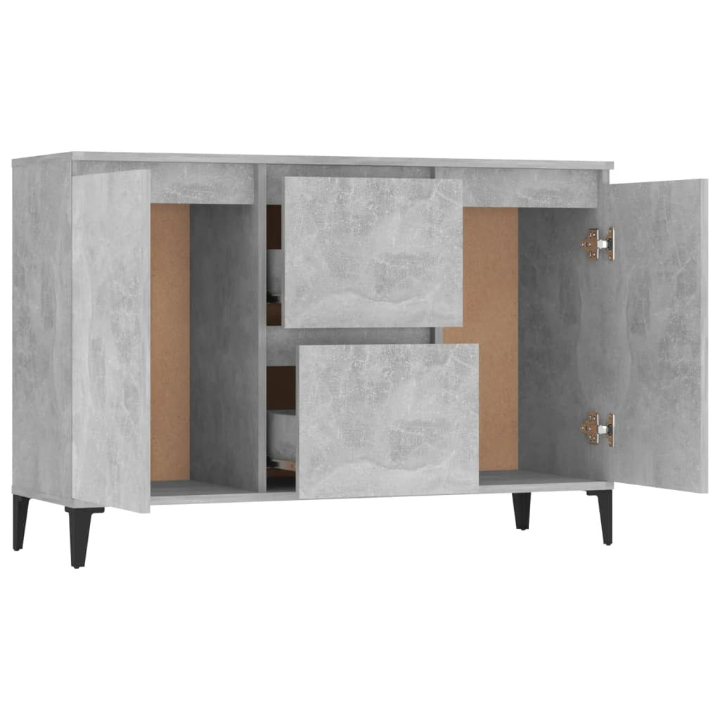 vidaXL Sideboard Concrete Grey 104x35x70 cm Engineered Wood