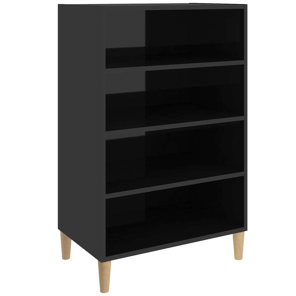 vidaXL Sideboard High Gloss Black 57x35x90 cm Engineered Wood