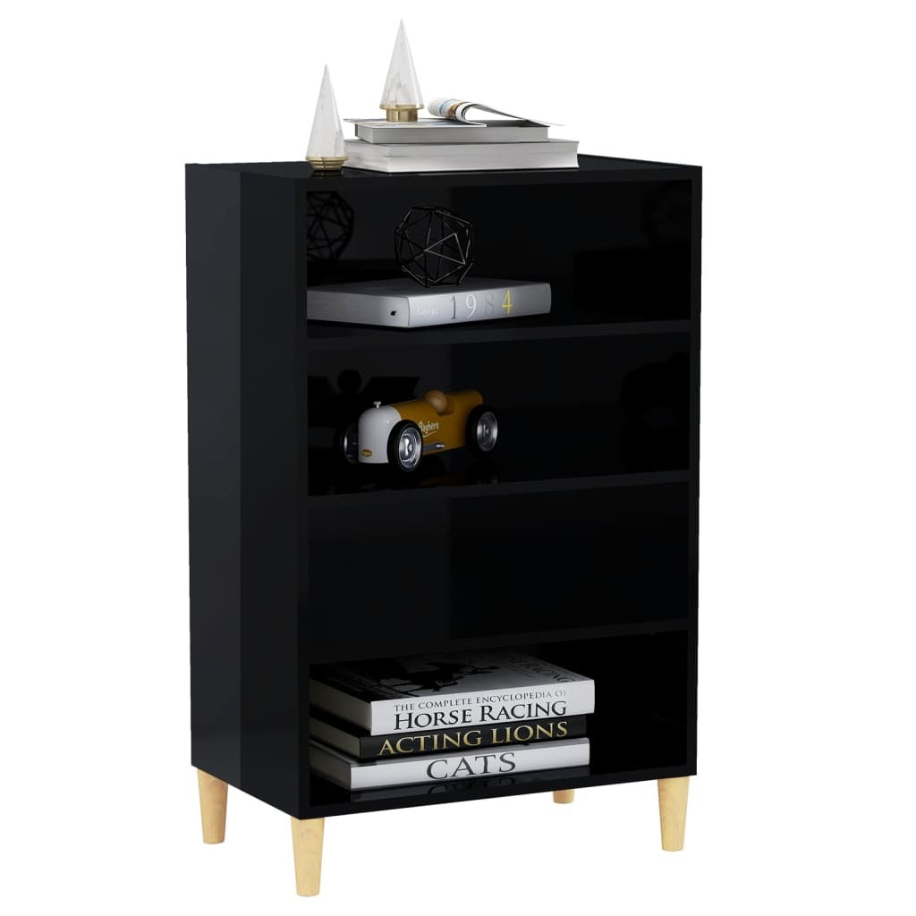 vidaXL Sideboard High Gloss Black 57x35x90 cm Engineered Wood