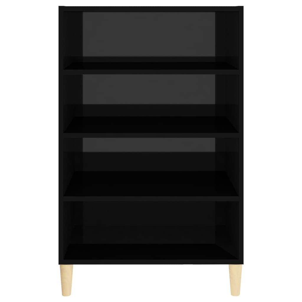 vidaXL Sideboard High Gloss Black 57x35x90 cm Engineered Wood