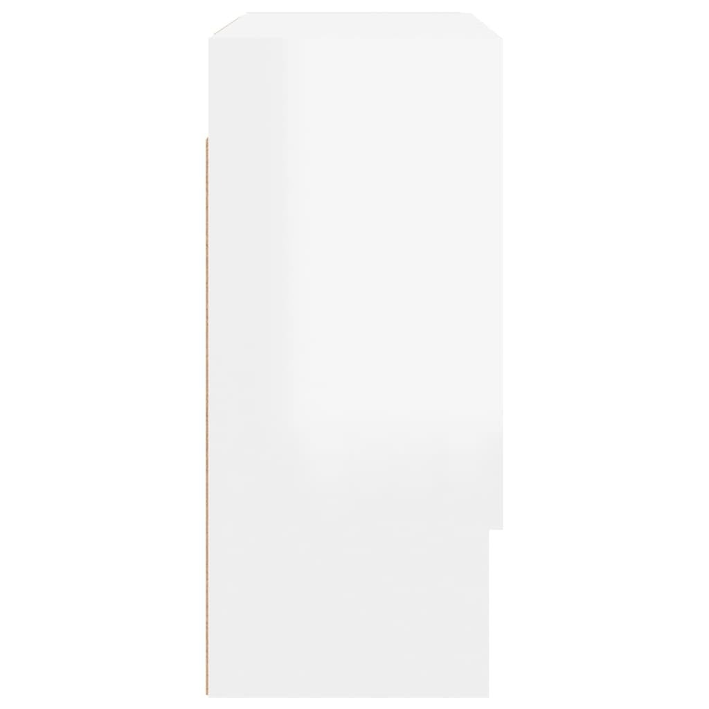 vidaXL Wall Cabinet High Gloss White 60x31x70 cm Engineered Wood