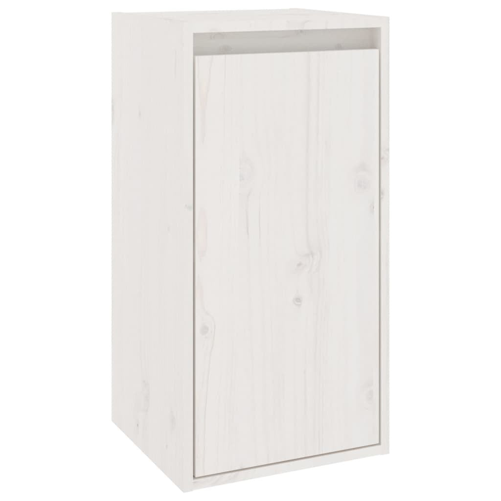 vidaXL Wall Cabinet White 30x30x60 cm Solid Wood Pine