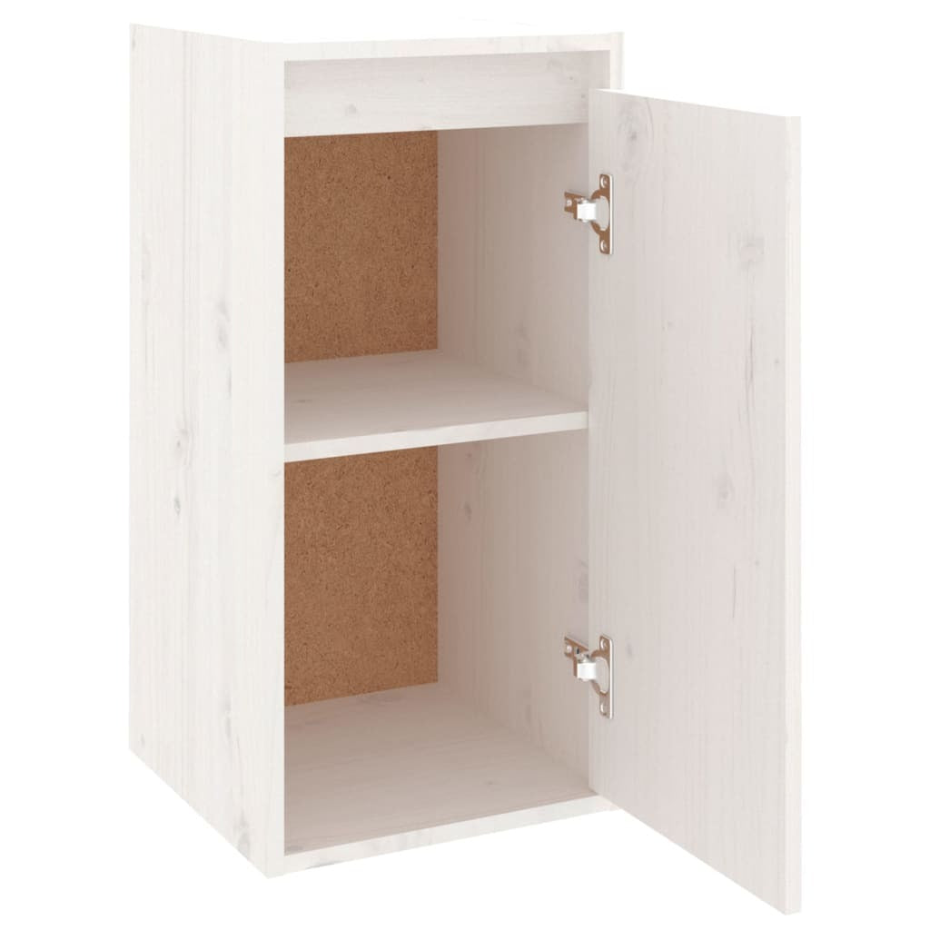 vidaXL Wall Cabinet White 30x30x60 cm Solid Wood Pine