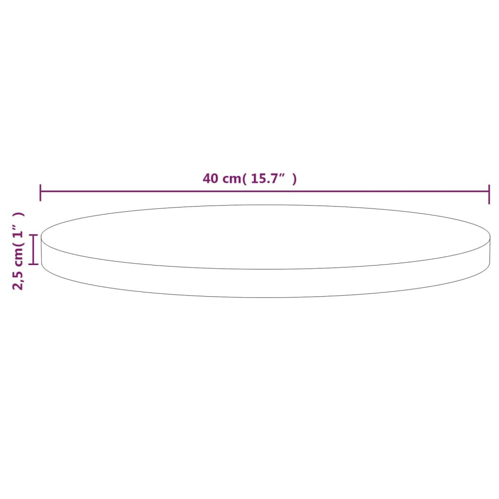 vidaXL Table Top 40x2.5 cm Solid Wood Pine