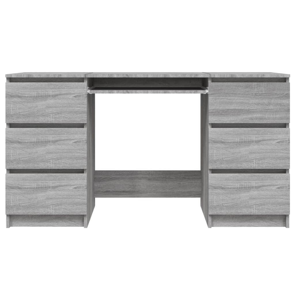 Writing Desk Grey Sonoma 140x50x77 cm Engineered Wood