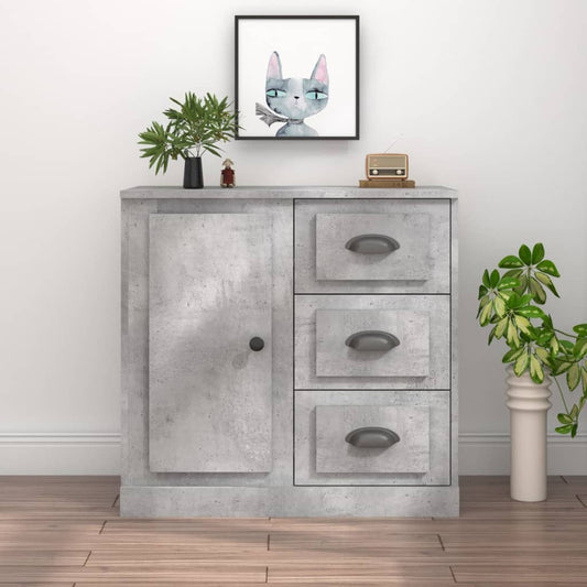 vidaXL Sideboard Concrete Grey 70x35.5x67.5 cm Engineered Wood