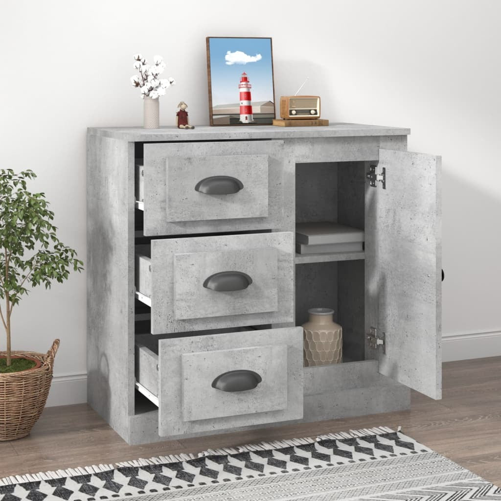 vidaXL Sideboard Concrete Grey 70x35.5x67.5 cm Engineered Wood