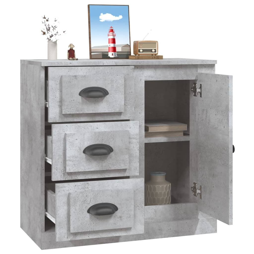 vidaXL Sideboard Concrete Grey 70x35.5x67.5 cm Engineered Wood