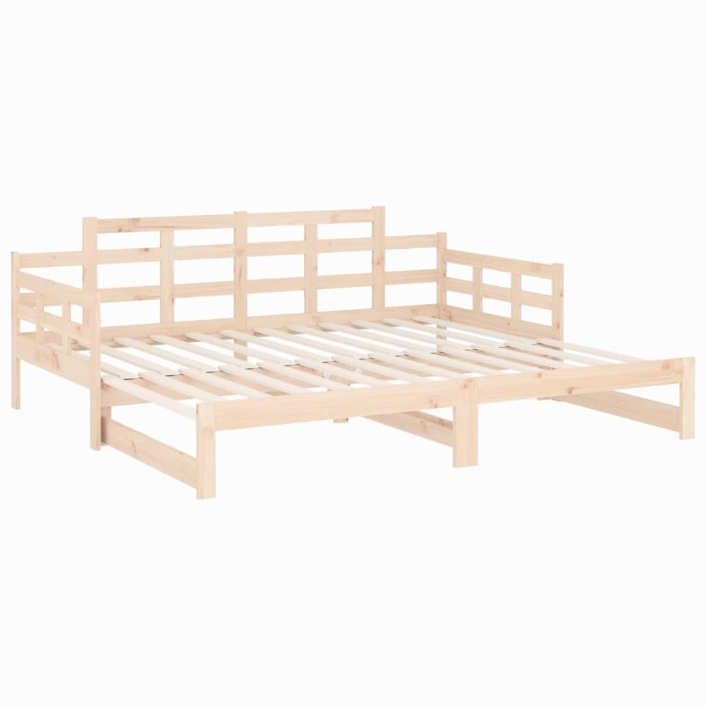 vidaXL Pull-out Day Bed without Mattress Solid Wood Pine 2x cm