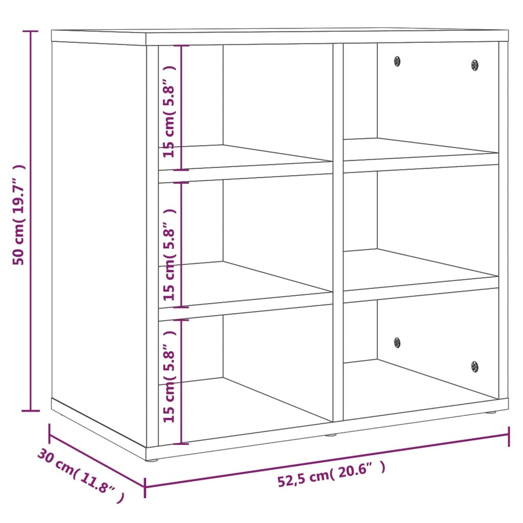 vidaXL Shoe Cabinets 2 pcs Grey Sonoma 52.5x30x50 cm