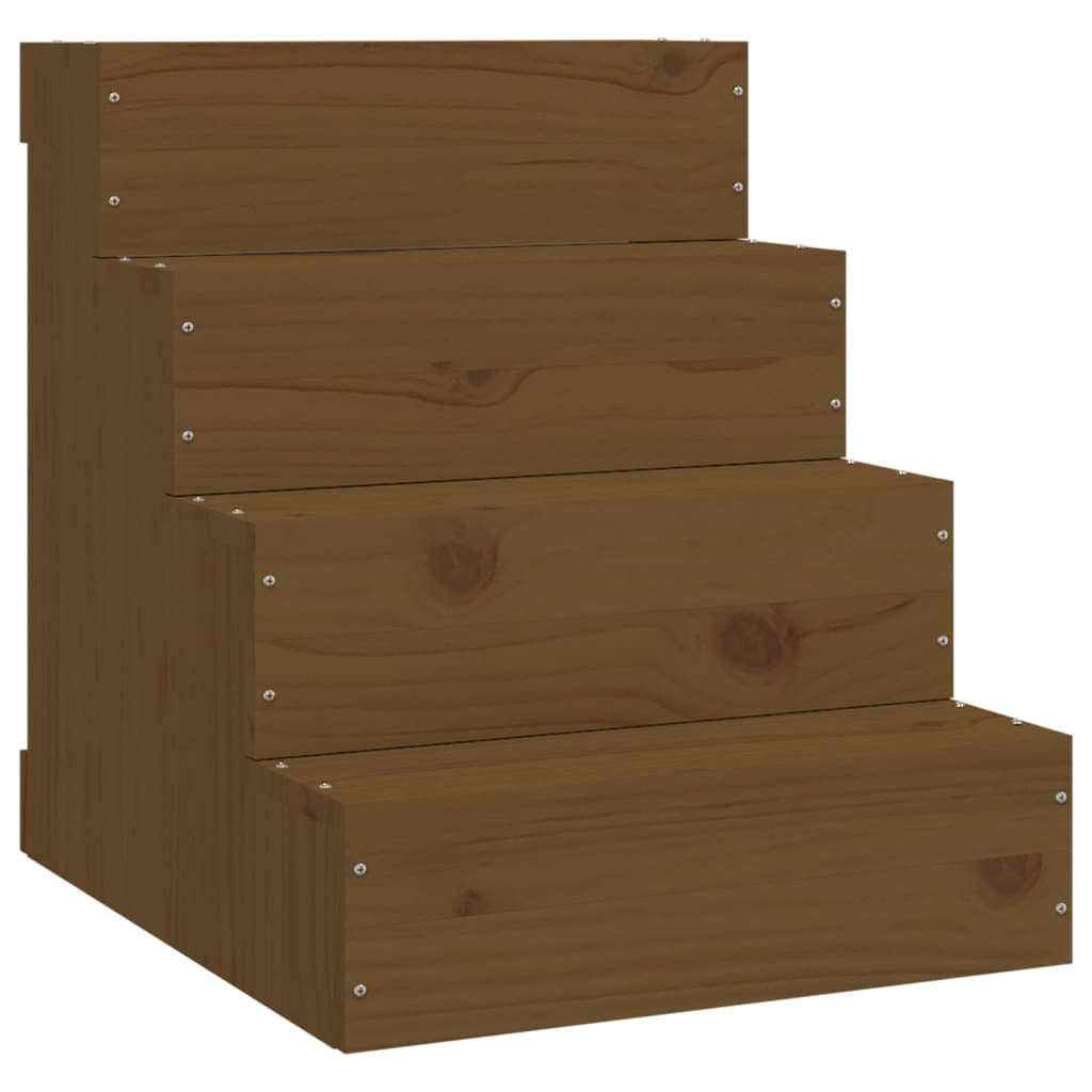 vidaXL Pet Stair Honey Brown 40x49x47 cm Solid Wood Pine