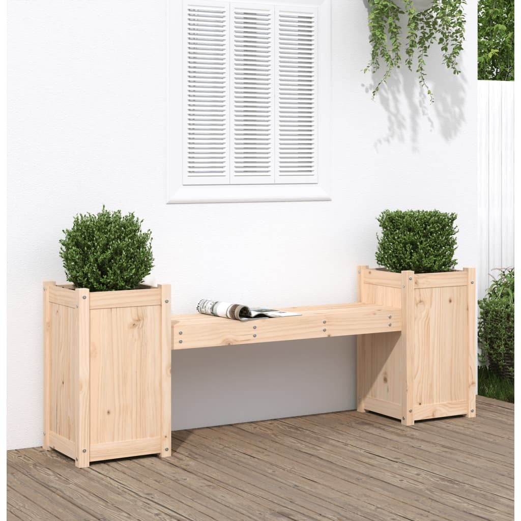 vidaXL Planter Bench 180x36x63 cm Solid Wood Pine