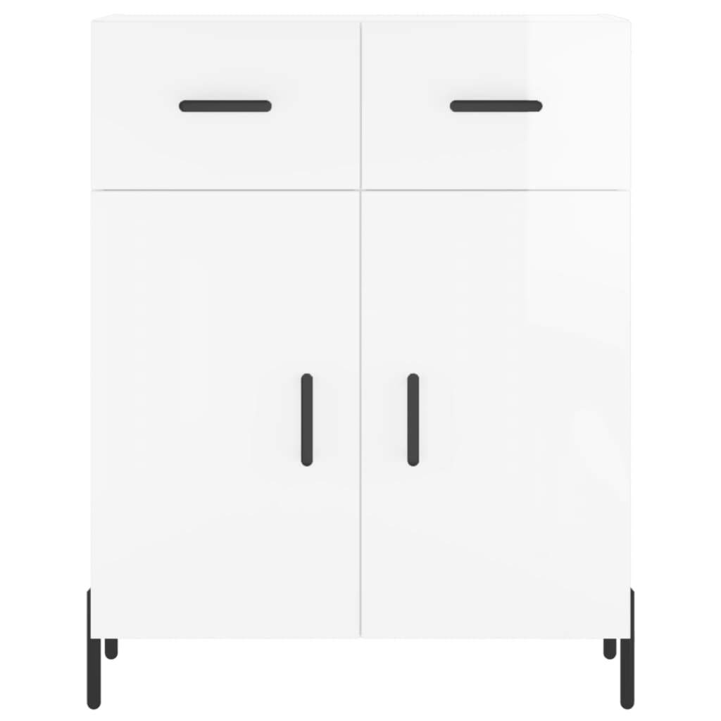 vidaXL Sideboard High Gloss White 69.5x34x90 cm Engineered Wood