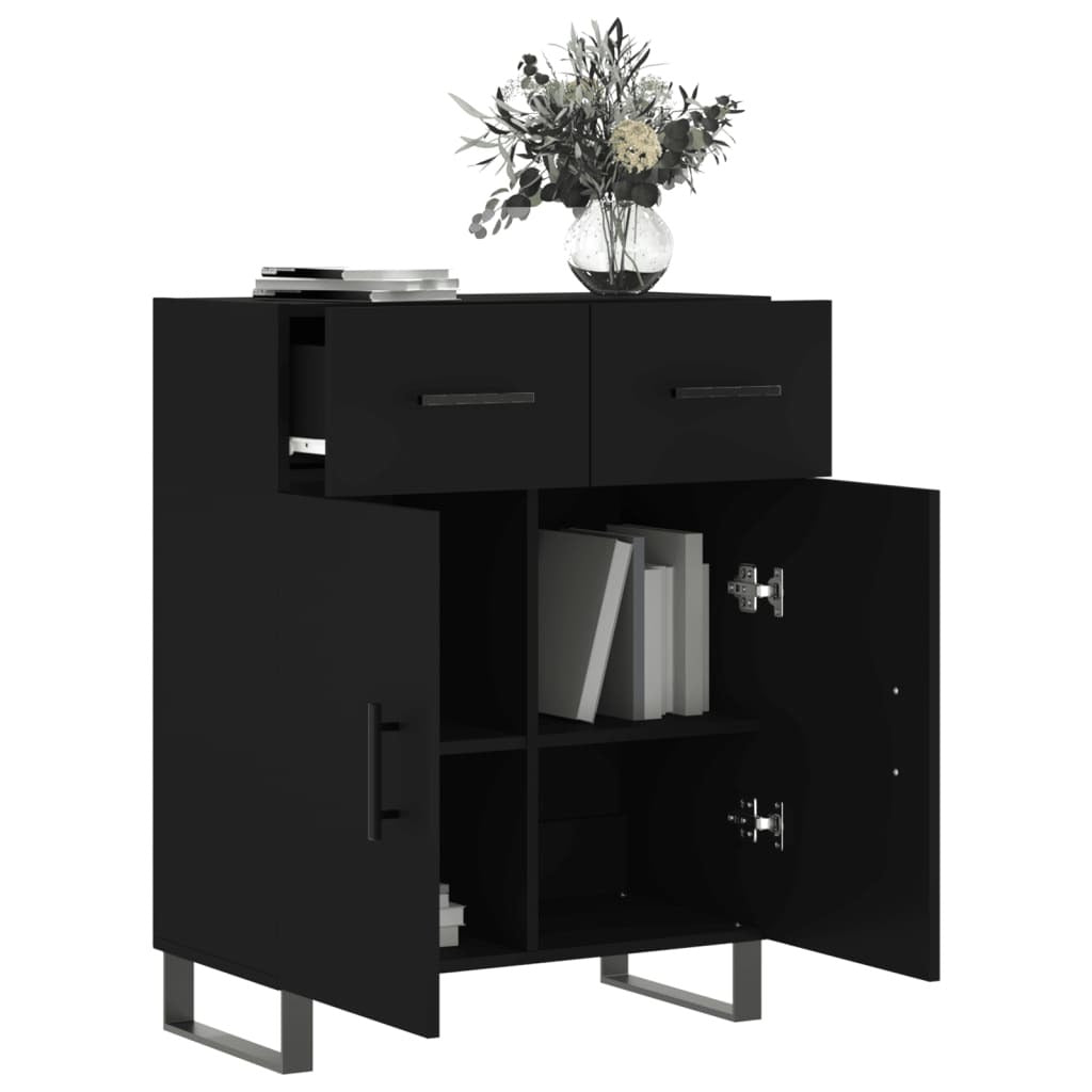 vidaXL Sideboard Black 69.5x34x90 cm Engineered Wood