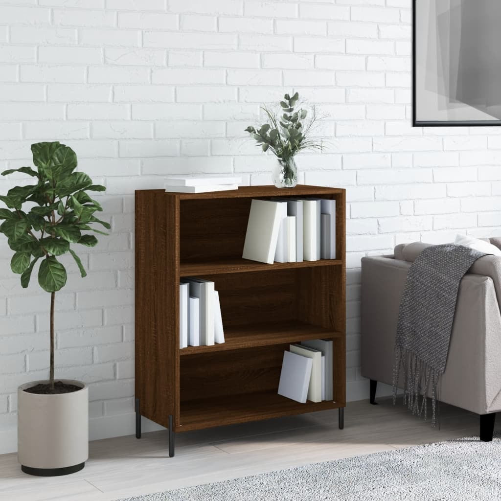 vidaxL Shelf Cabinet Brown Oak 69.5x32.5x90 cm Engineered Wood