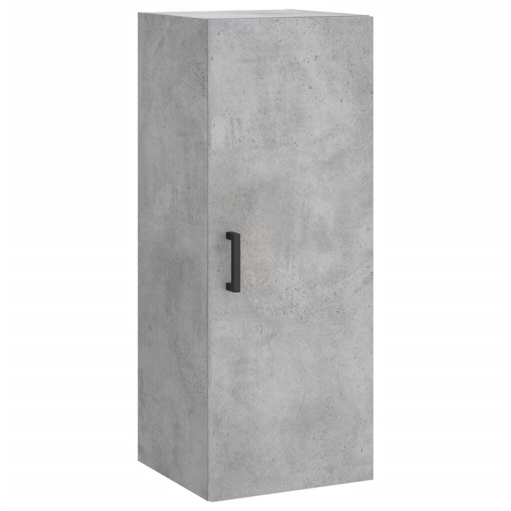 vidaXL Wall Mounted Cabinet Concrete Grey 34.5x34x90 cm