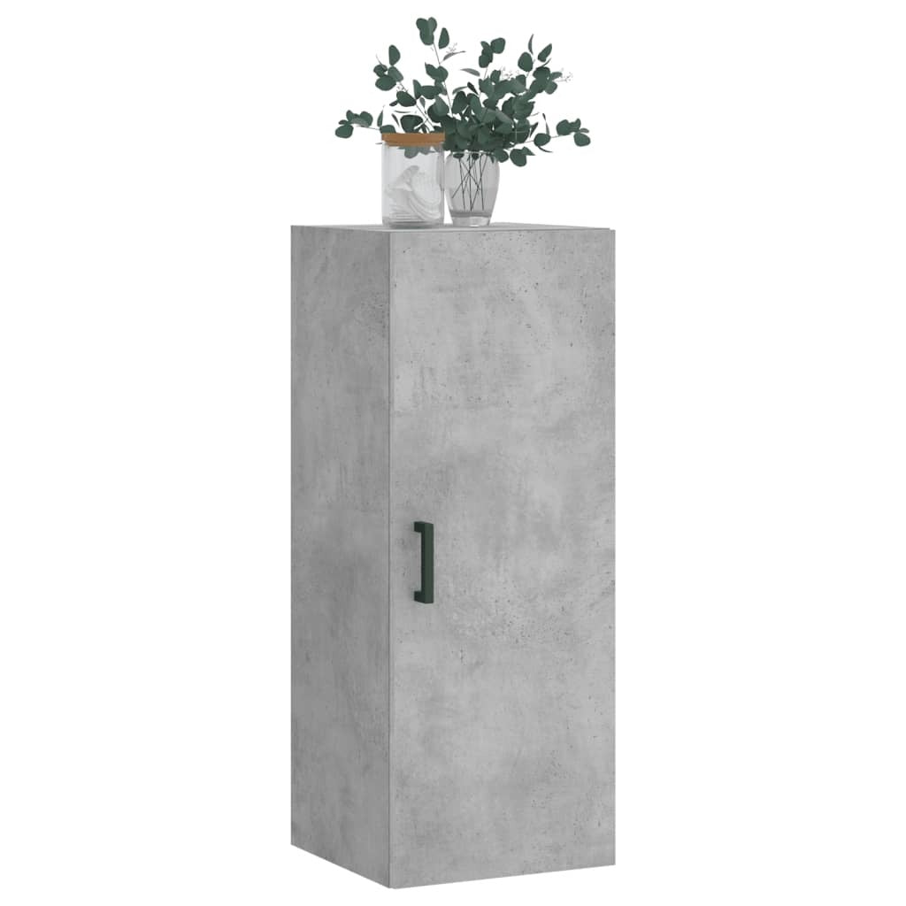 vidaXL Wall Mounted Cabinet Concrete Grey 34.5x34x90 cm