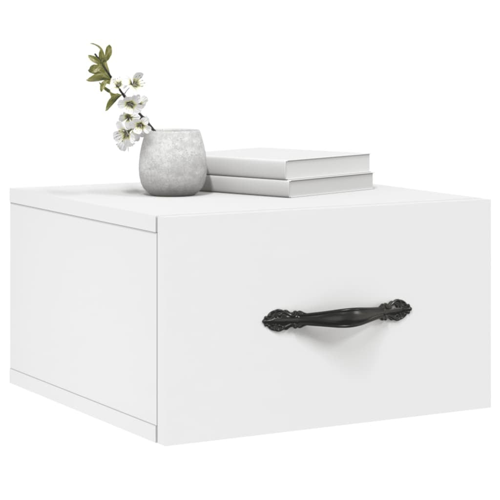 vidaXL Wall-mounted Bedside Cabinet White 35x35x20 cm