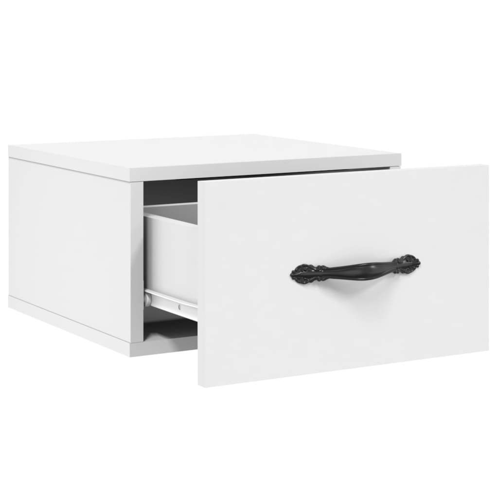 vidaXL Wall-mounted Bedside Cabinet White 35x35x20 cm