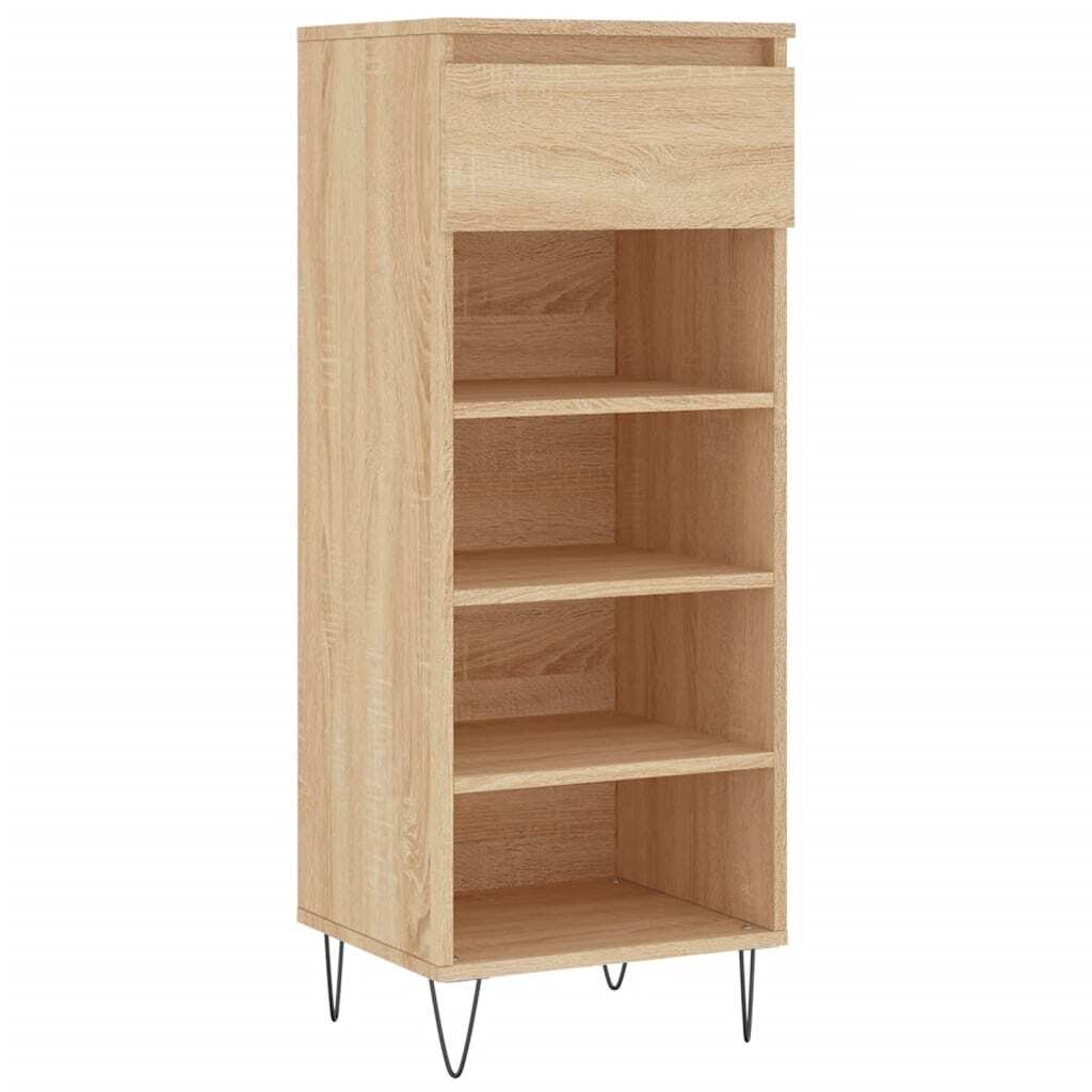 vidaXL Shoe Cabinet Sonoma Oak 40x36x105 cm Engineered Wood