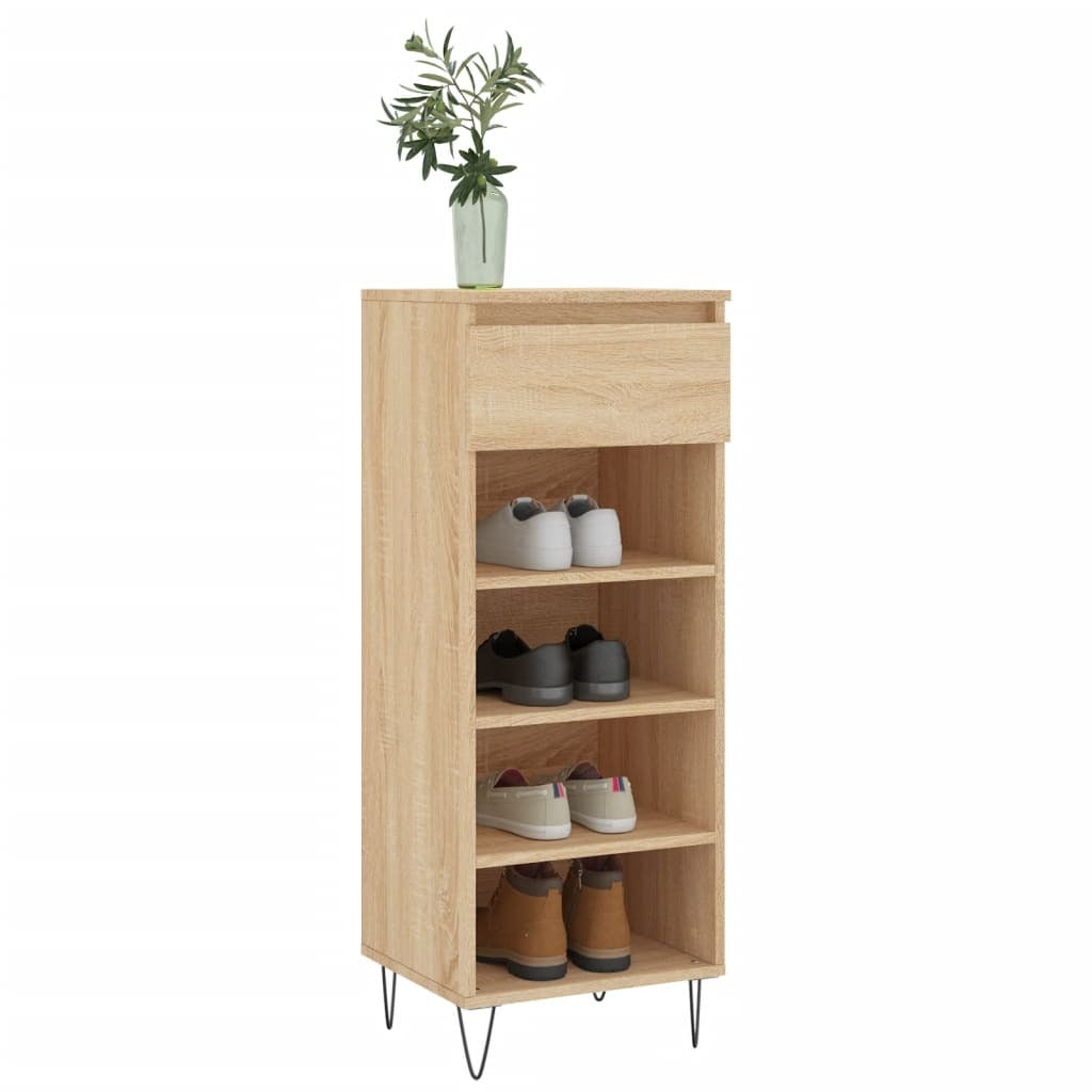 vidaXL Shoe Cabinet Sonoma Oak 40x36x105 cm Engineered Wood