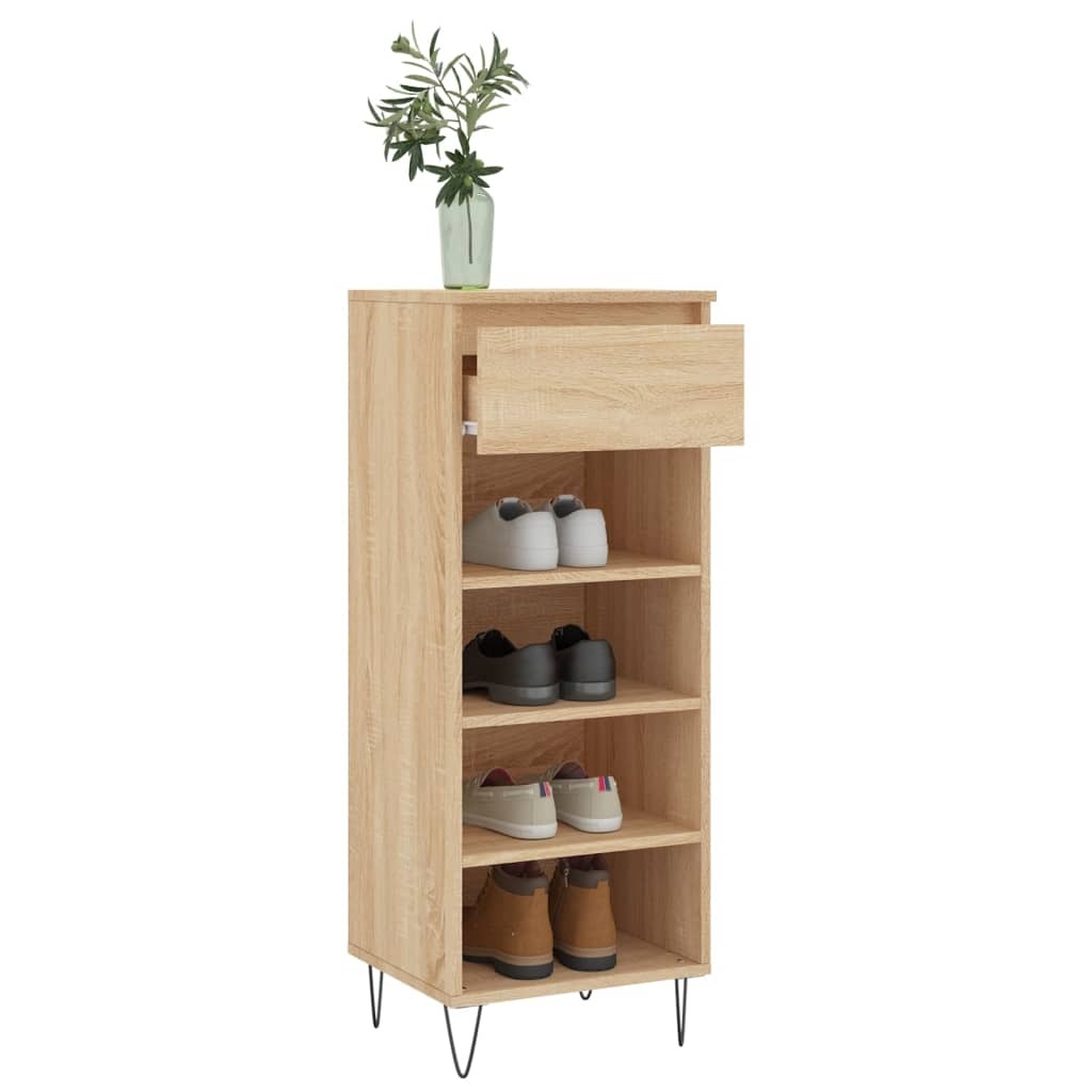 vidaXL Shoe Cabinet Sonoma Oak 40x36x105 cm Engineered Wood