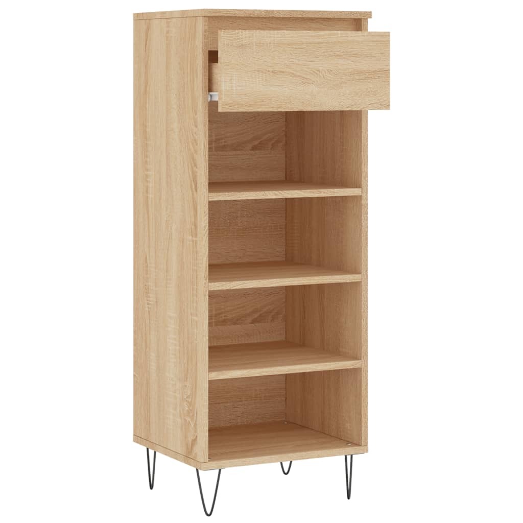 vidaXL Shoe Cabinet Sonoma Oak 40x36x105 cm Engineered Wood