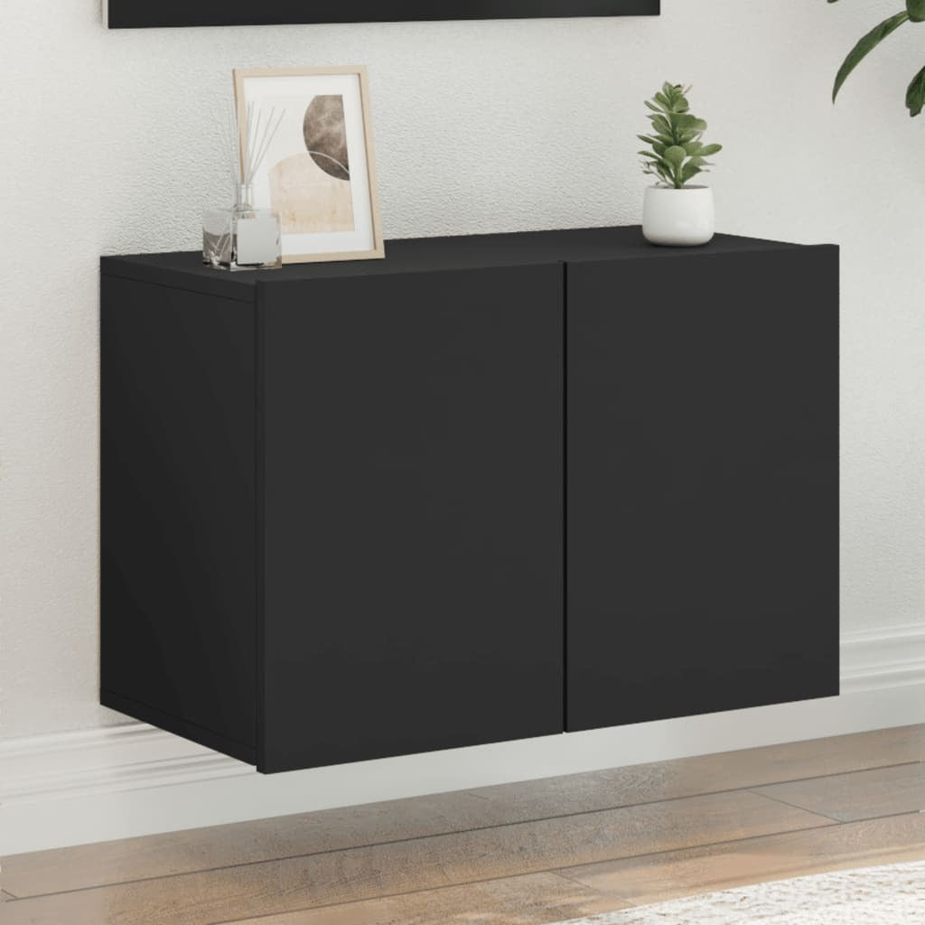 vidaXL TV Cabinet Wall-mounted Black 60x30x41 cm