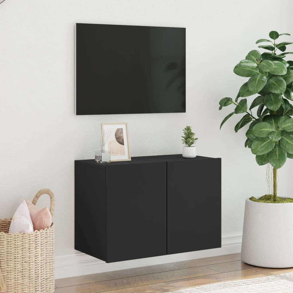 vidaXL TV Cabinet Wall-mounted Black 60x30x41 cm