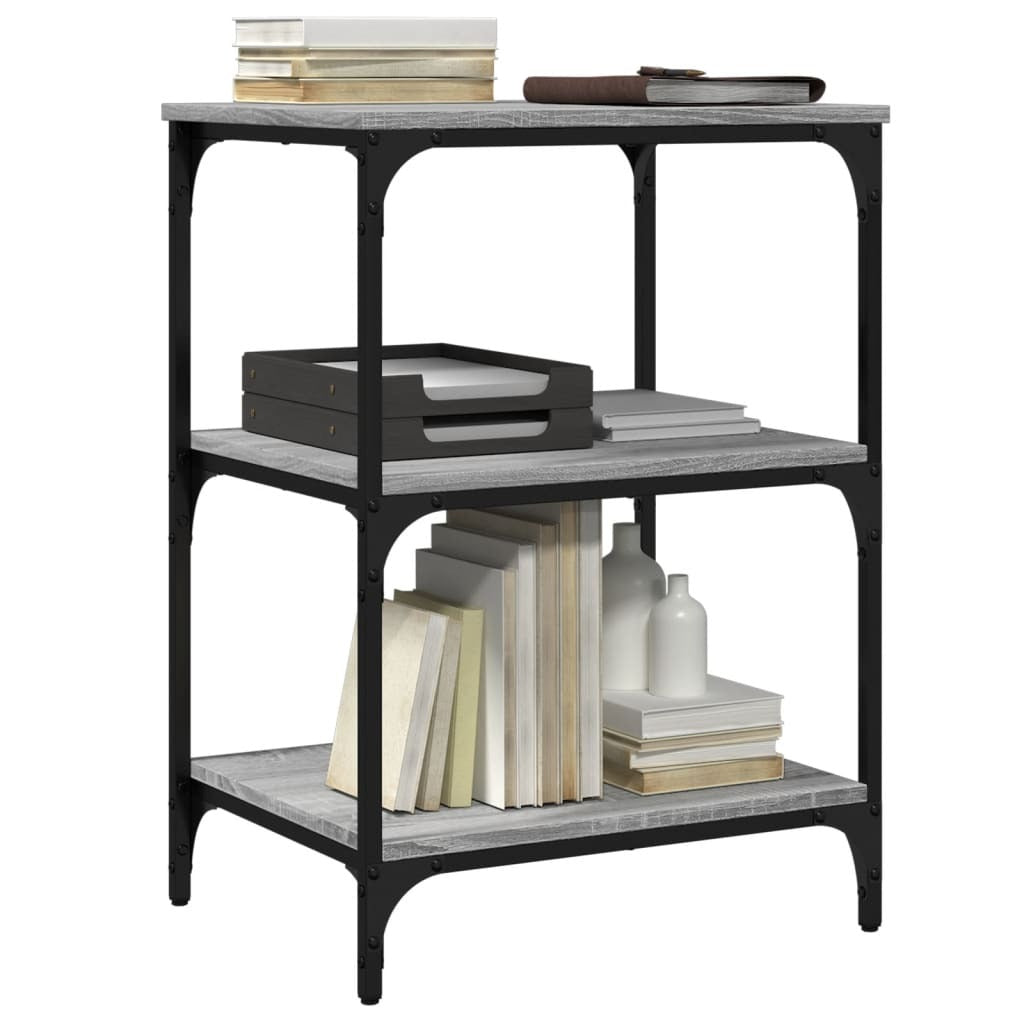 vidaXL Printer Stand 3-Tier Grey Sonoma 50x41x75 cm Engineered Wood