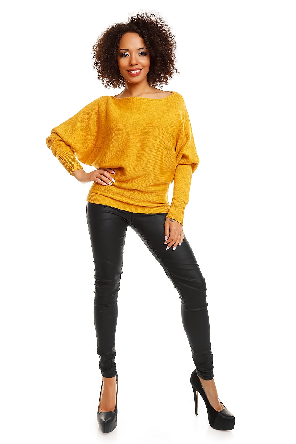 yellow - Bat style blouse model 84280 PeeKaBoo