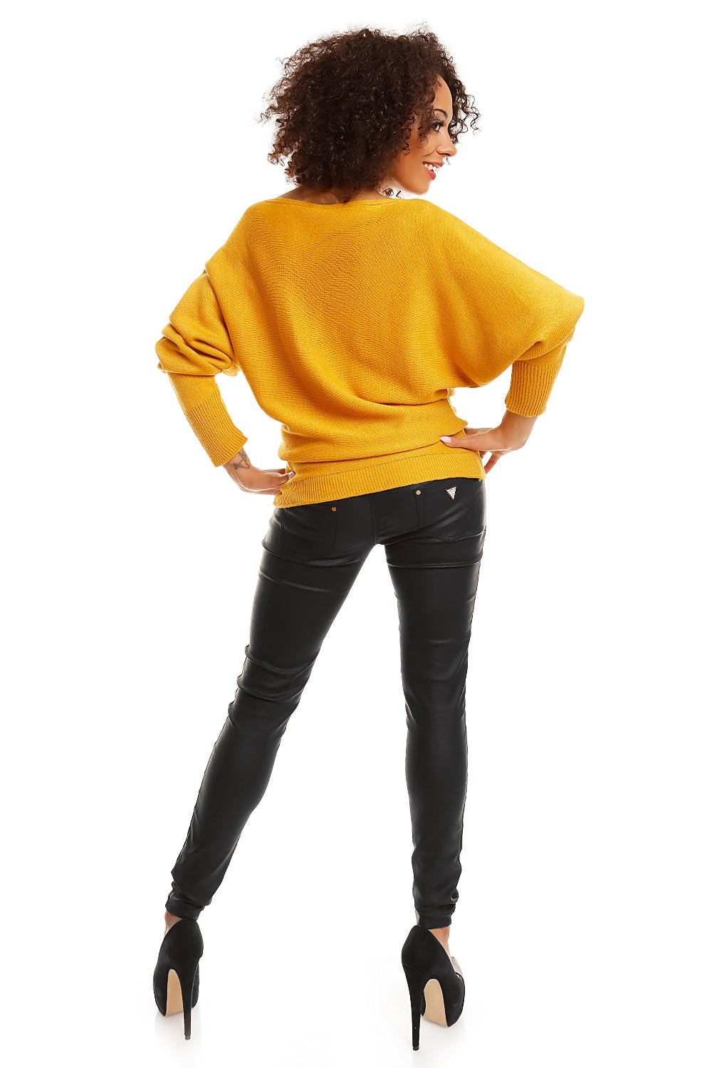 yellow - Bat style blouse model 84280 PeeKaBoo