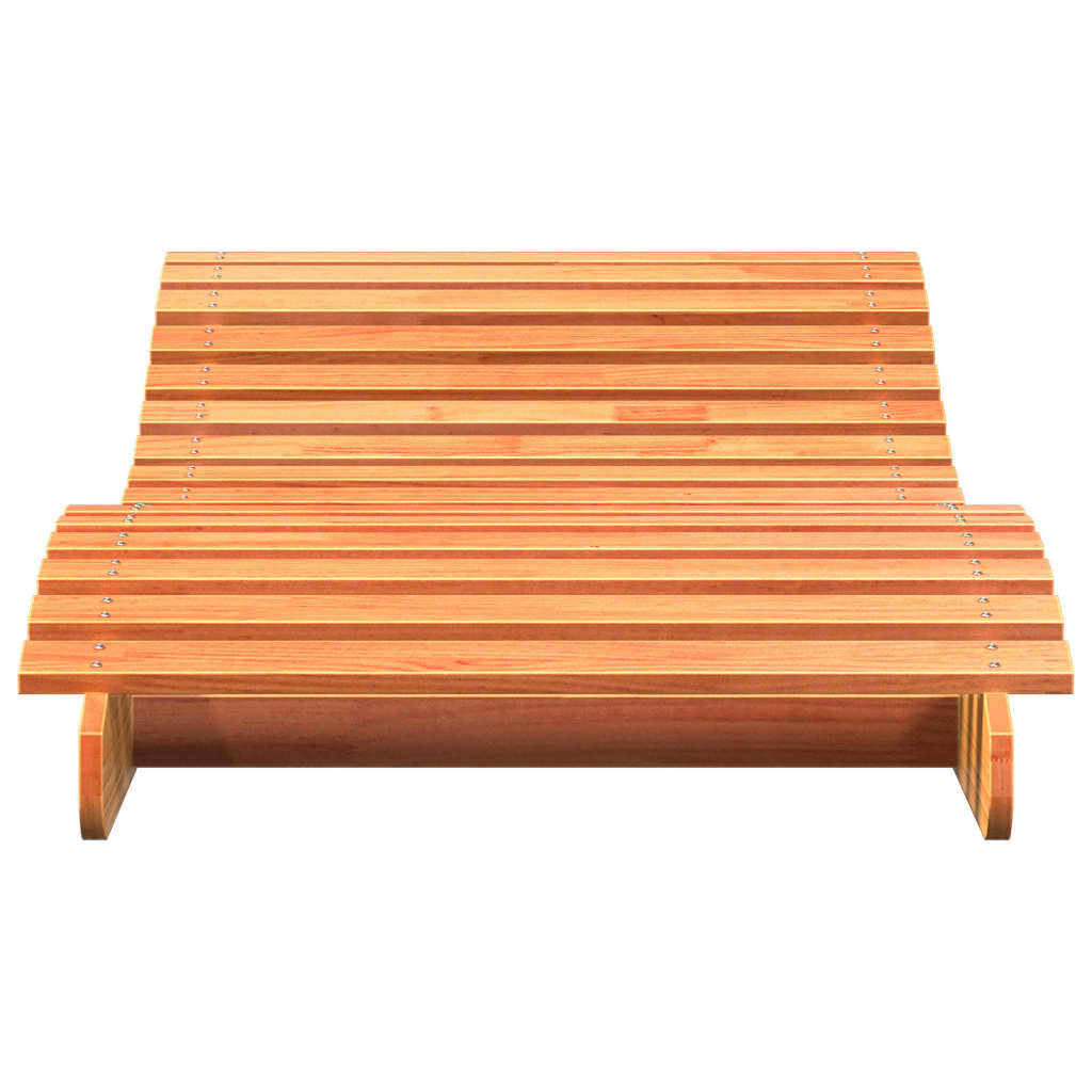 vidaXL Sun Lounger Wax Brown 205x80x31.5 cm Solid Wood Pine