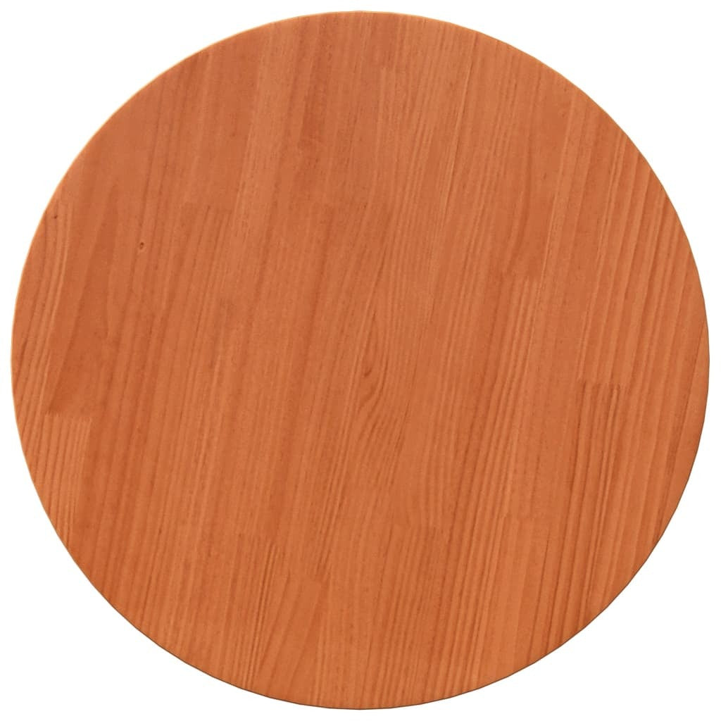 vidaXL Table Top Round Wax Brown 50x2.5 cm Solid Wood Pine