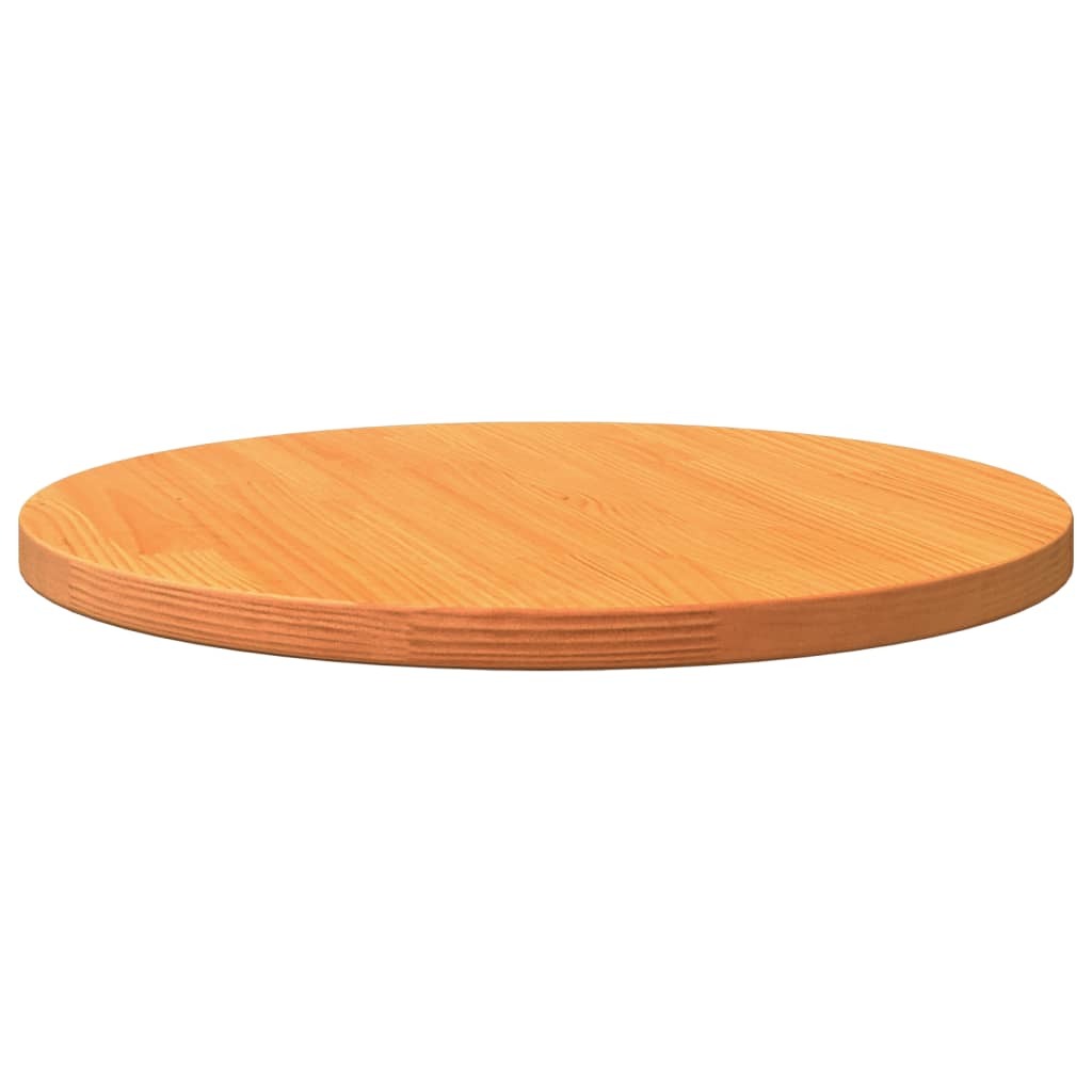 vidaXL Table Top Round Wax Brown 50x2.5 cm Solid Wood Pine