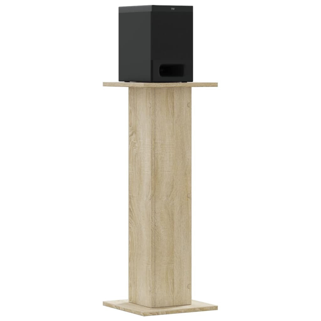 vidaXL Speaker Stands 2 pcs Sonoma Oak 30x30x80 cm Engineered Wood