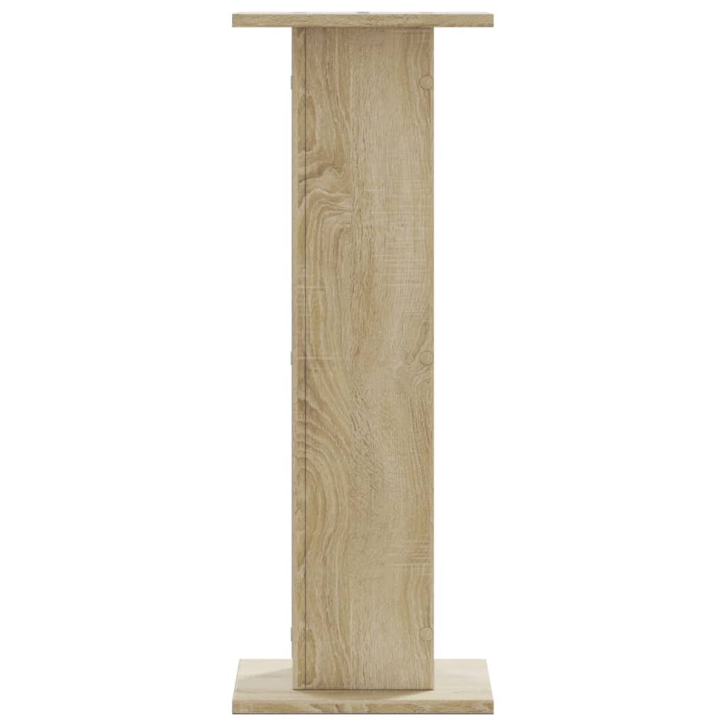 vidaXL Speaker Stands 2 pcs Sonoma Oak 30x30x80 cm Engineered Wood