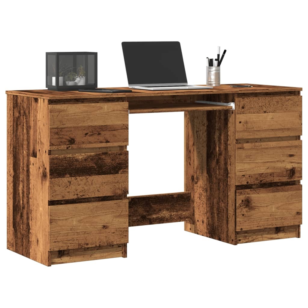 Writing Desk Old Wood 140x50x77 cm Engineered Wood