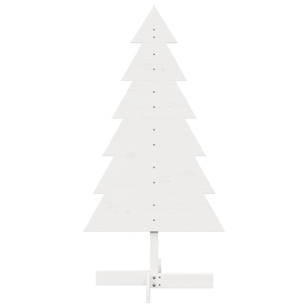 Wooden Christmas Tree for Decoration White 120 cm Solid Wood Pine