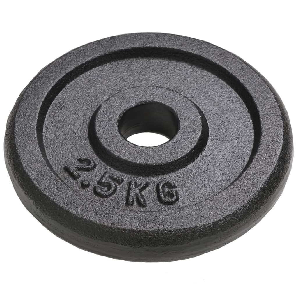 vidaXL Weight Plates 8 pcs 8x2.5 kg Cast Iron