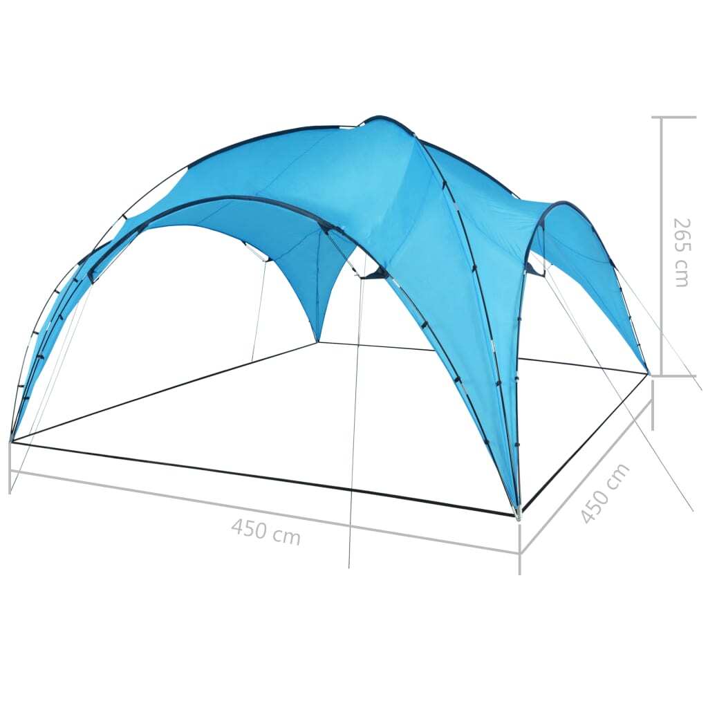 vidaXL Party Tent Arch 450x450x265 cm Light Blue