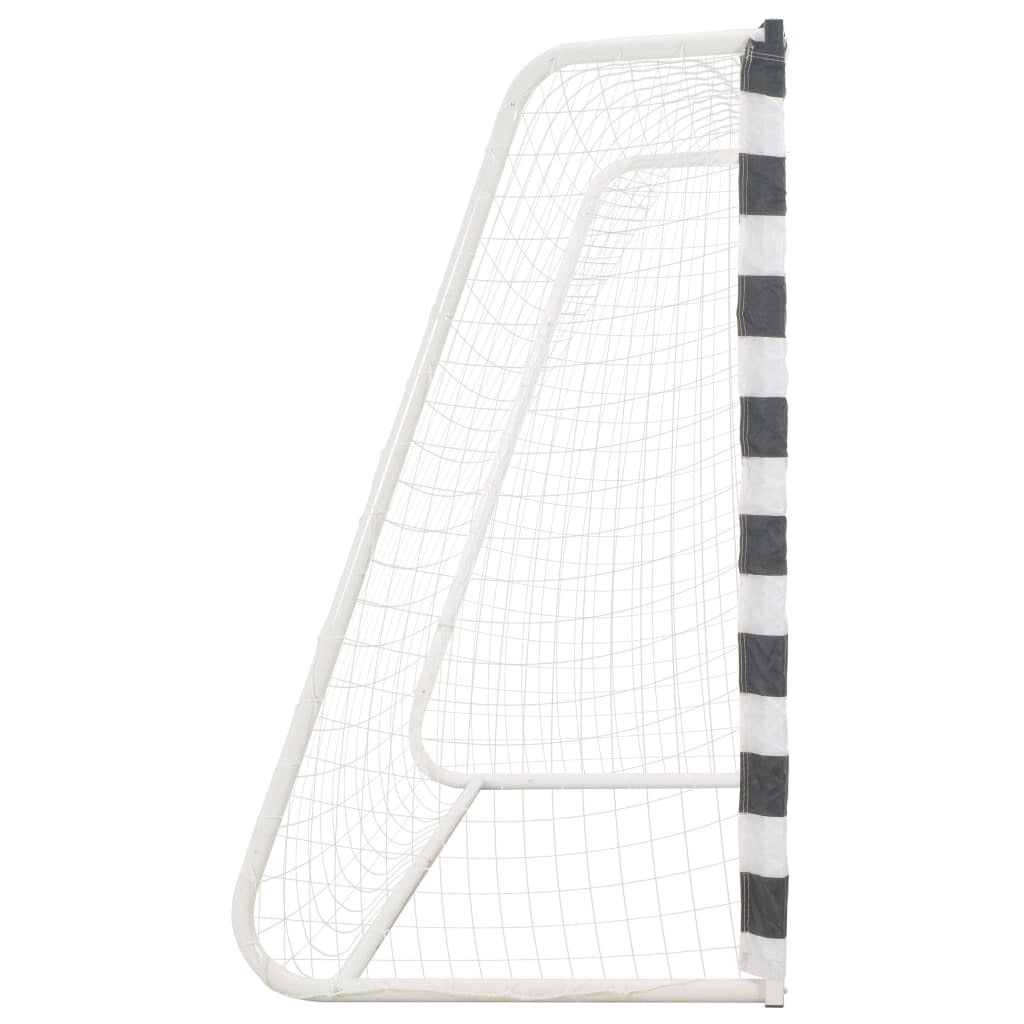 vidaXL Soccer Goal 300x160x90 cm Metal Black and White