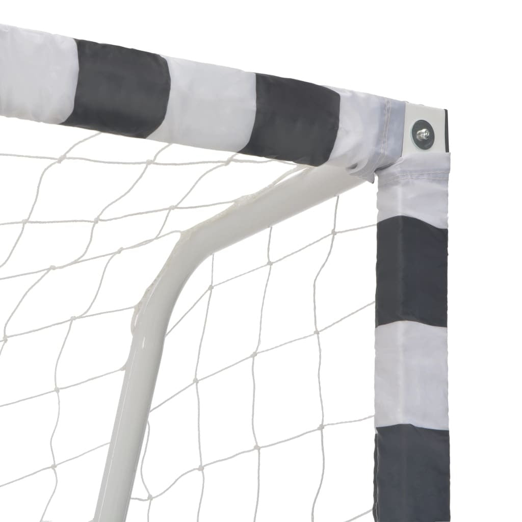 vidaXL Soccer Goal 300x160x90 cm Metal Black and White