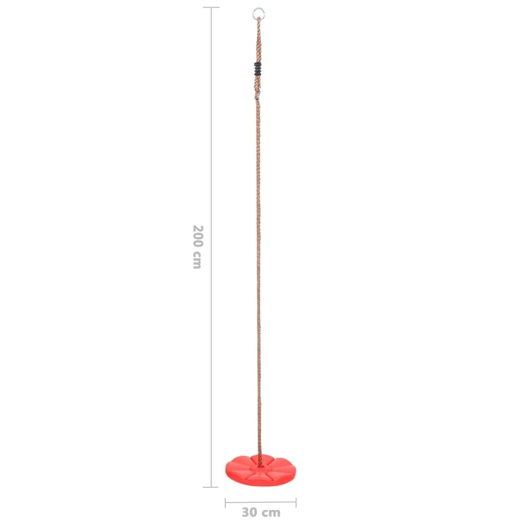 vidaXL Plate Swing 200 cm Red