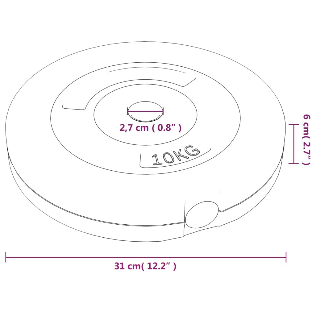 Weight Plates 4 pcs 30 kg Cement